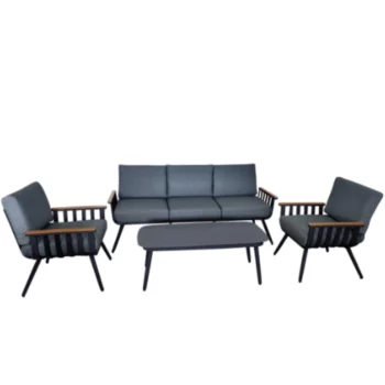 מערכת ישיבה אלומניום תלת דגם צרפת שחור