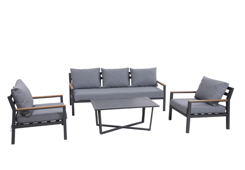 פינת ישיבה מאלומיניום דגם ליסבון אפור פינת ישיבה מאלומיניום דגם ליסבון לבן