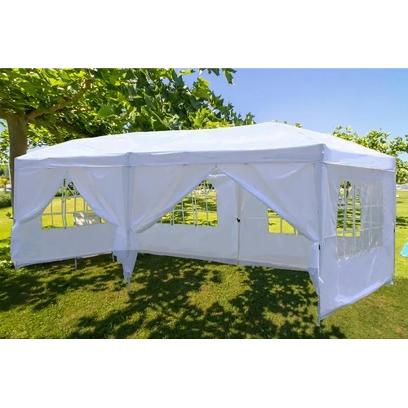 גזיבו מתקפל 3x6 כולל קירוי בצדדים לבן גזיבו מתקפל 3x6 כולל קירוי בצדדים לבן