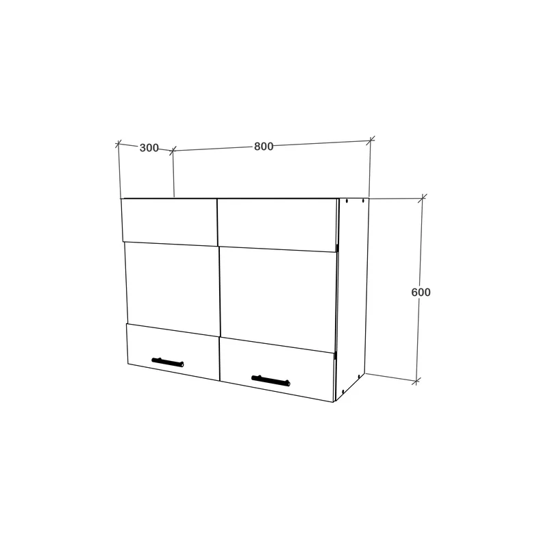 ארון שירות עליון למטבח ברוחב 80 ס"מ דלתות בשילוב זכוכית חלבית דגם נטע ארון שירות עליון למטבח ברוחב 80 ס"מ דלתות בשילוב זכוכית חלבית דגם נטע – תמונה 6