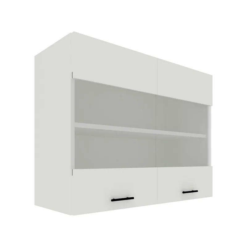 ארון שירות עליון למטבח ברוחב 80 ס"מ דלתות בשילוב זכוכית חלבית דגם נטע ארון שירות עליון למטבח ברוחב 80 ס"מ דלתות בשילוב זכוכית חלבית דגם נטע – תמונה 4