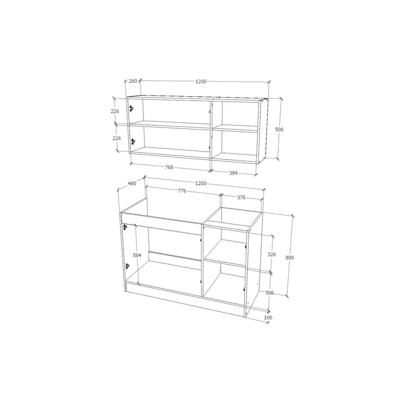 מטבח מודרני ברוחב 1.2 מטר עליון ותחתון בגוון לבן דגם רוז מטבח מודרני ברוחב 1.2 מטר עליון ותחתון בגוון לבן דגם רוז – תמונה 4