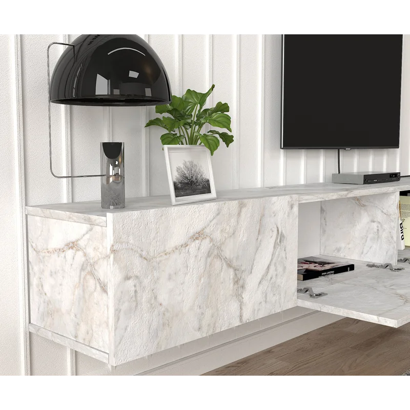 מזנון טלוויזיה צף - דמוי שיש - Damla מזנון טלוויזיה צף - דמוי שיש - Damla – תמונה 3