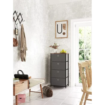 שידת מתכת עם 4 מגירות בד מסדרת Siena